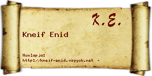 Kneif Enid névjegykártya